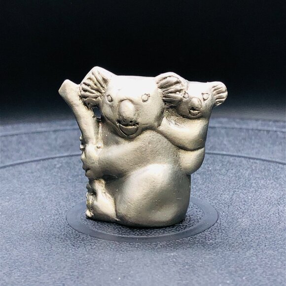 Vintage Royal Selangor Pewter Koala Bear Mom Baby Miniature Figurine- Retired - Picture 2 of 8